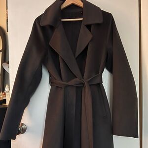 Uniqlo wool blend grey coat